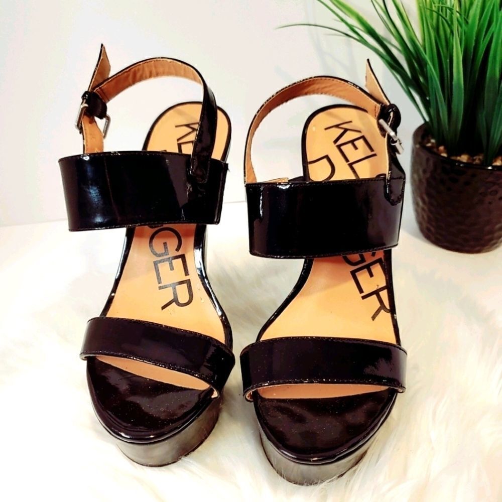 KELSI DAGGER Holly Black Patent Leather We…